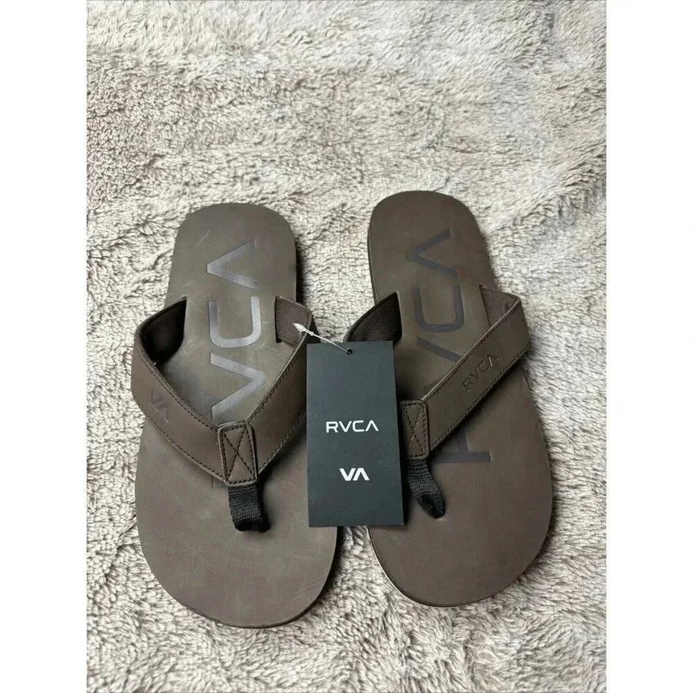 RVCA Mens VA Sport Federal Sandals - Dark Brown Size 9